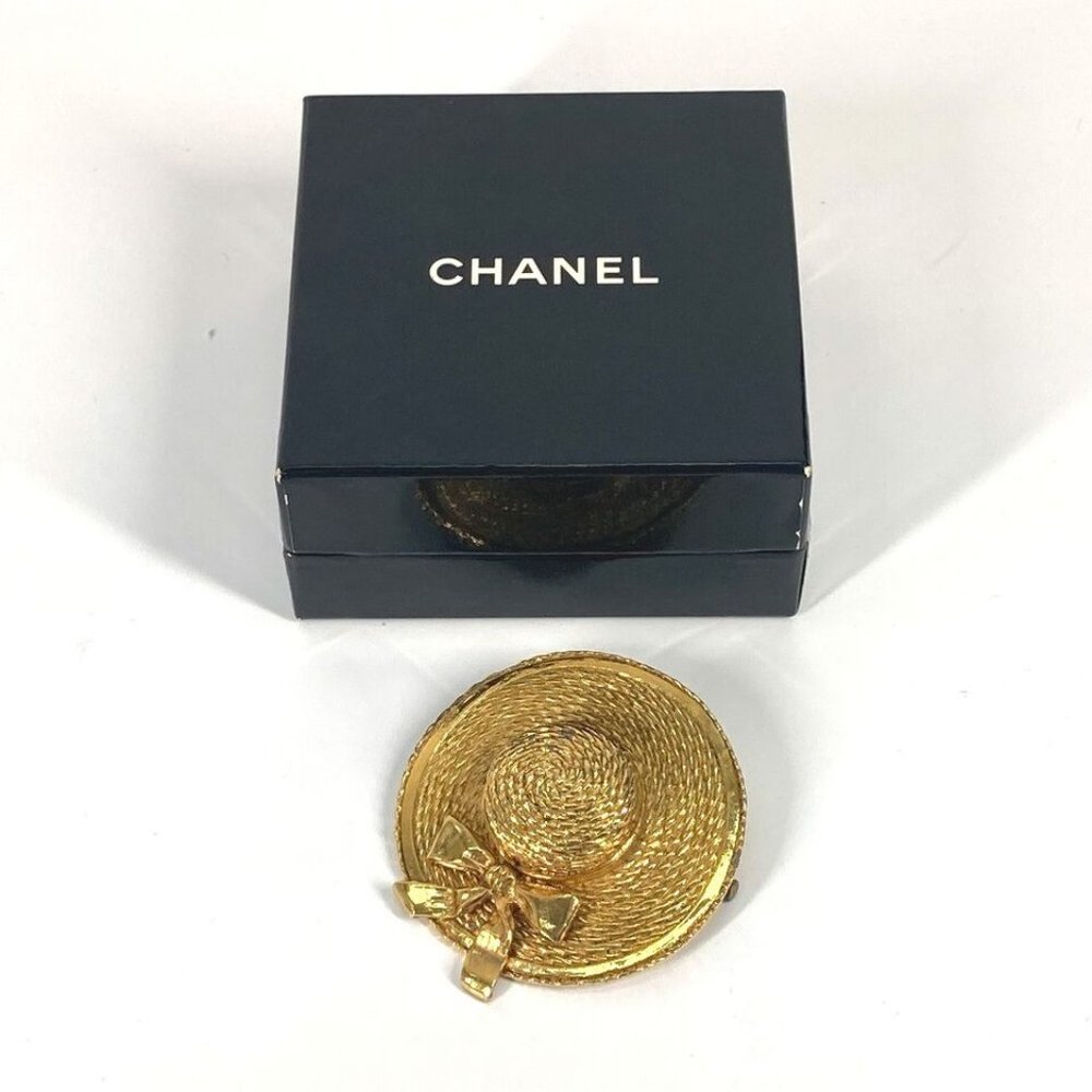 CHANEL vintage Straw hat hat Accessories Brooch - Picture 15 of 16